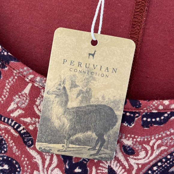 Peruvian Connection Woman's Plus-Size Brown Floral Casbah Maxi Dress Sz XXL - Picture 4 of 11